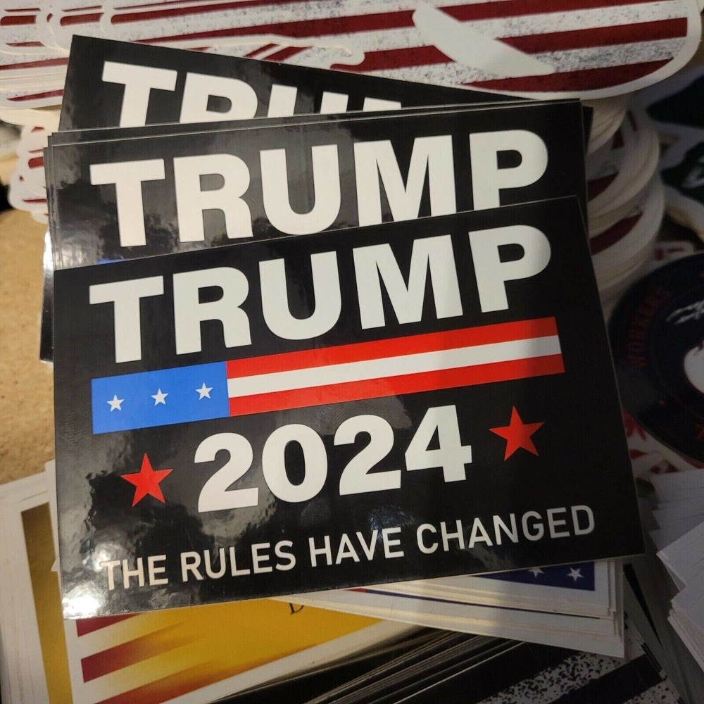 Trump 2024 MAGA The Rules Have Changed Bumper Sticker Decal Made In THE USA